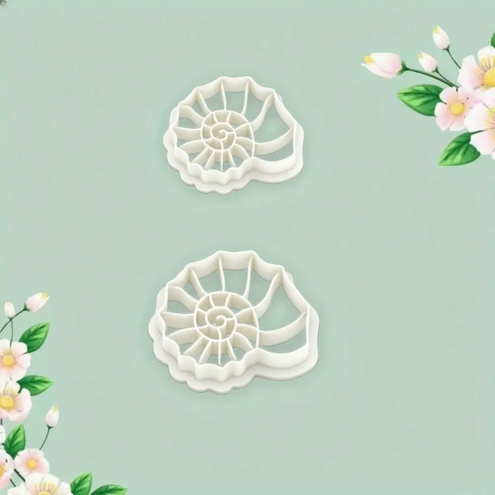 2Pcs 나선형 쉘 클레이 커터 노틸러스 폴리머 클레이 귀걸이 펜던트 몰드 DIY 제작 빠른 모델링 절단 세라믹 도구