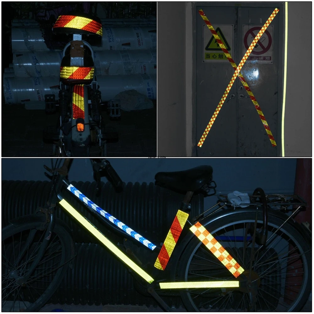Bandelles Réfléchissantes Pour Roues De Vélo - Lot De 4 - Jaune - Longueur 11 Cm - Faciles à Installer, Pas De Batterie - Pour Plus De Visibilité Et Sécurité La Nuit - 6