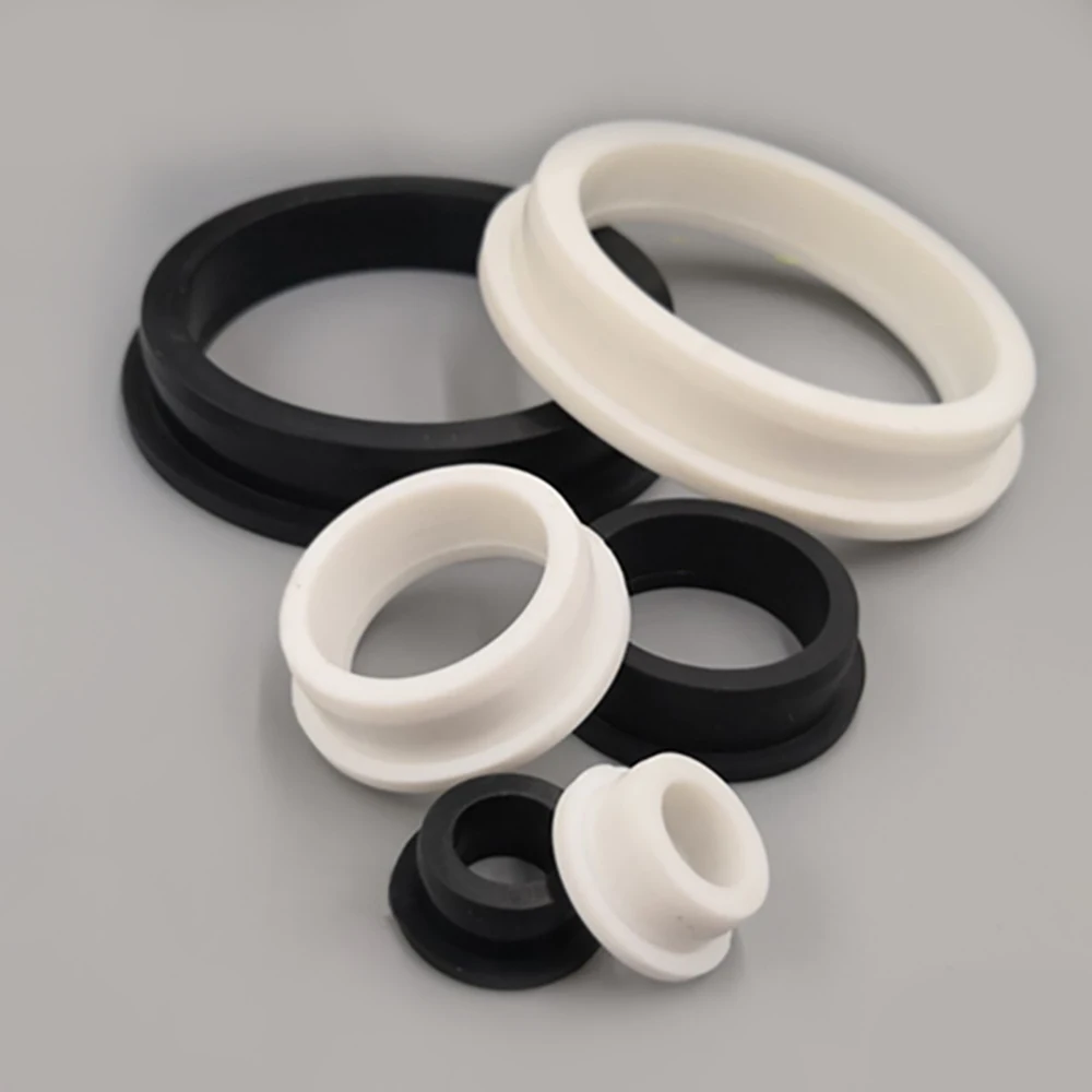 Preto e Branco Silicone Rubber Grommet Hole Plugs, End Caps, Bung T Tipo Plug, Wire Cable Proteger, Bush Seal Gasket, 30mm-201mm