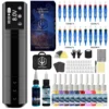 POSEIDON Tattoo Pen Kit Rotary Wireless Tattoo Machine Kit Coreless Motor High Quality Tattoo Gun Kit for Tattoo Artist 1