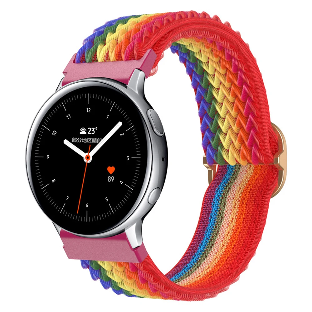 

Nylon loop strap For Samsung Galaxy Watch 4 3 45mm 41mm active Gear S3 adjustable Bracelet Huawei watch GT2 46mm 20mm 22mm band