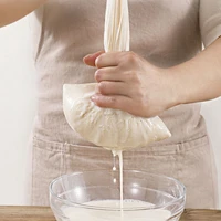 Sacs de lait de noix en tissu de fromage en coton, sacs de passoire en tissu de fromage pour égoûter des sacs filtrants de cuisine réutilisables pour les passoires de thé et de yaourt 1