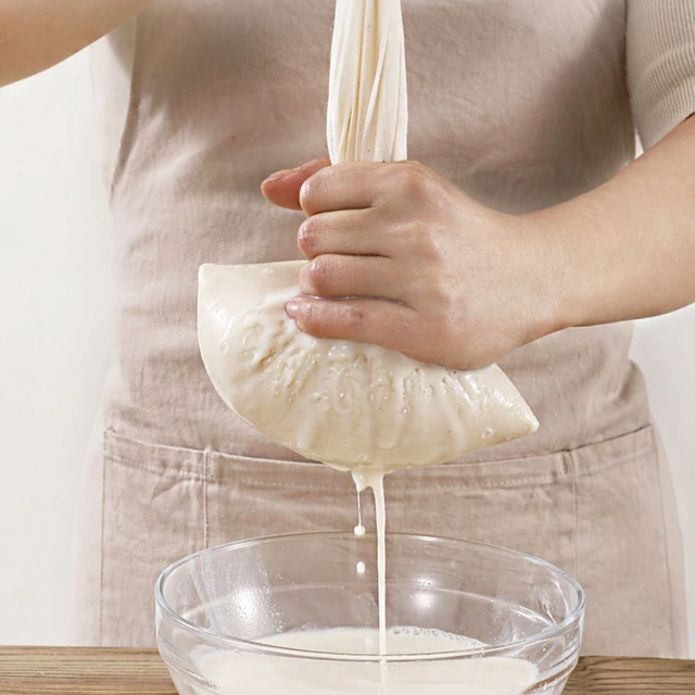 Sacs de lait de noix en tissu de fromage en coton, sacs de passoire en tissu de fromage pour égoûter des sacs filtrants de cuisine réutilisables pour les passoires de thé et de yaourt 1