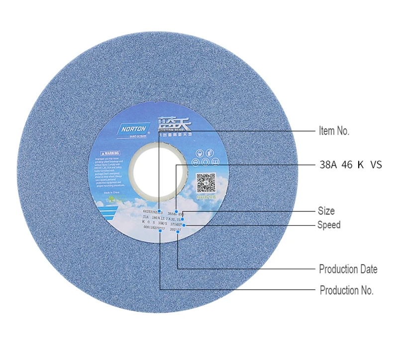 1 Stück 180 * 12,7 * 31,75 mm Keramik-Schleifpolierscheibe Weiß Korund zum Schleifen von Legierungswerkzeugstahl – Detail 1