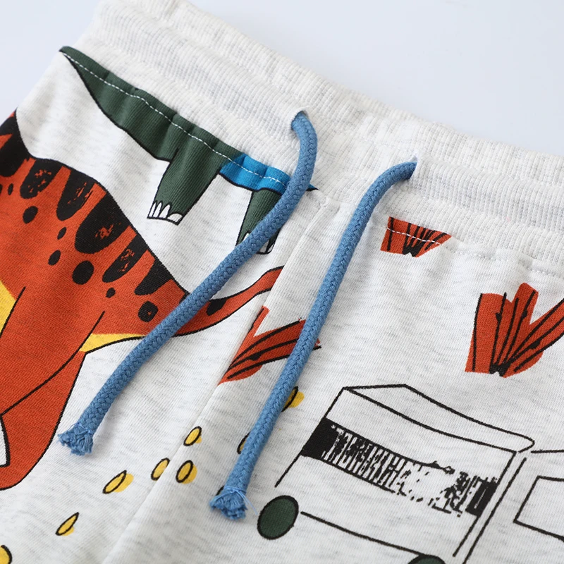 1Pcs Autumn Cartoon Dinosaurs Vehicles Trousers Children'Clothing Cotton Baby Boys Kids Clothes Christmas Sweatpants Pants