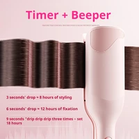 Fer à boucler Deep Waver pour cheveux courts, léger, double tension, avec minuterie intelligente, double barillet et températures réglables, anti-brûlure 2