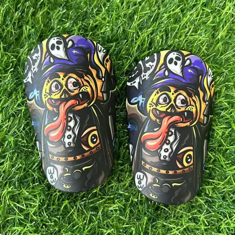 1Pair Mini Football Shin Pad Wear-resistant Shock Absorbing Leg Protector Lightweight Portable Soccer Training Shank Board