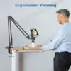 Hayve Microscope Arm Stand，Adjustable Metal Bracket Coin Microscope Mount  Compatible with DM4 DM9 MS1 MS3 3