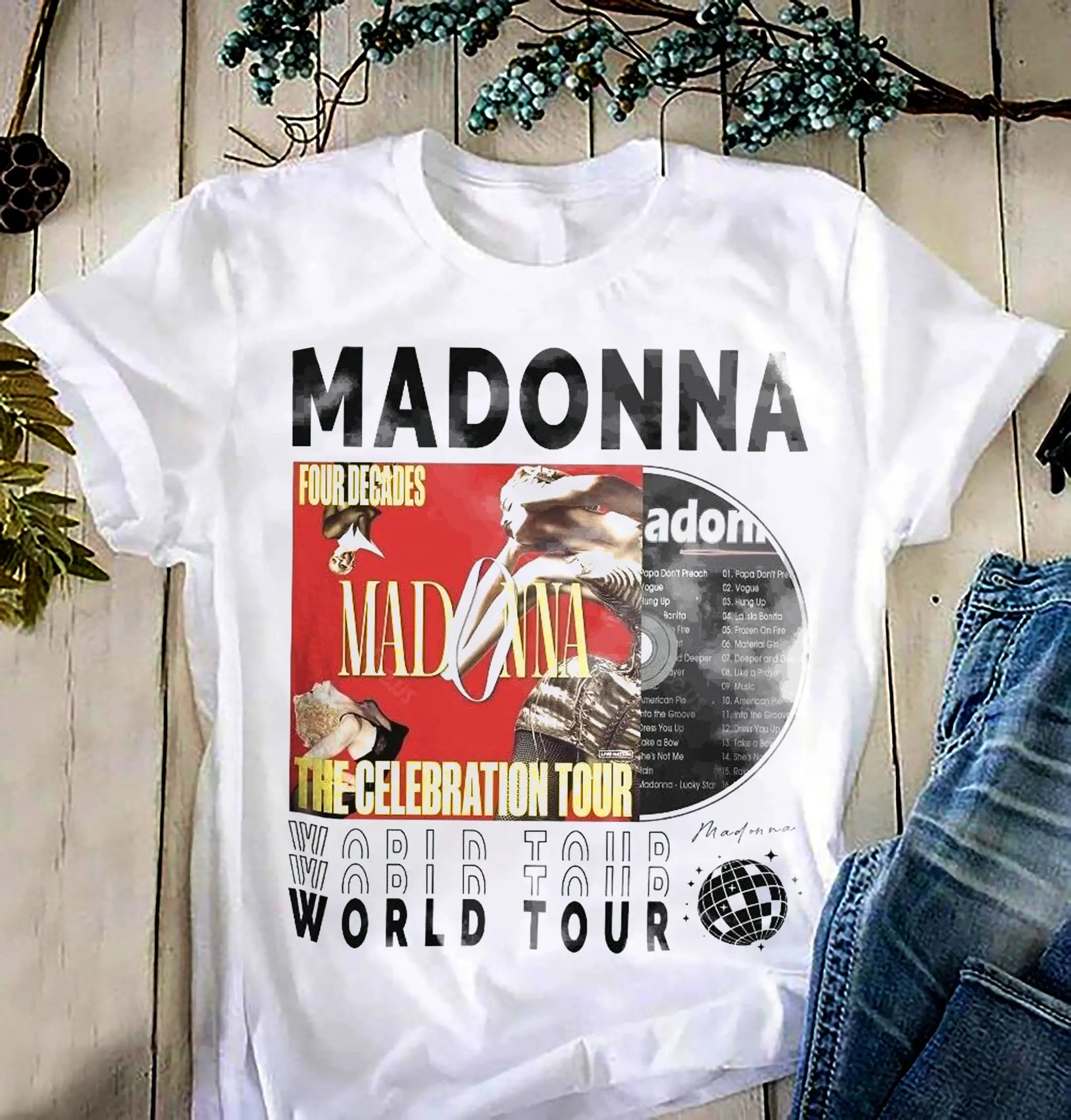 Quattro Decadi Madonna The Celebration Tour T-Shirt, Madonna Shirt Fan Gifts, Madonna Celebration Tour 2023 Shirt