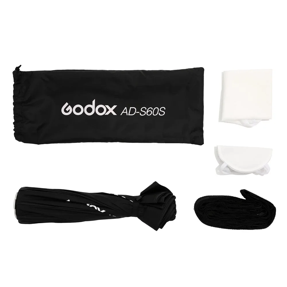 Godox AD-S60S AD300PRO AD400PRO ML60용 벌집 그리드가 있는 60cm 실버 딥 파라볼릭 소프트박스 Godox 마운트 소프트박스
