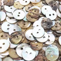 100PCS 11/15/18/20mm Natural Shell Sewing Buttons Color Japan Mother of Pearl MOP Round Shell 2 Hole Button Sewing Accessories 1