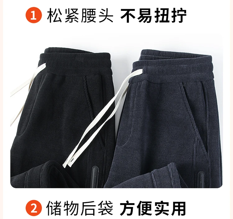Description Picture 2 of itemNew Casual Men's Loose Versatile Autumn Tie Feet Casual Pants