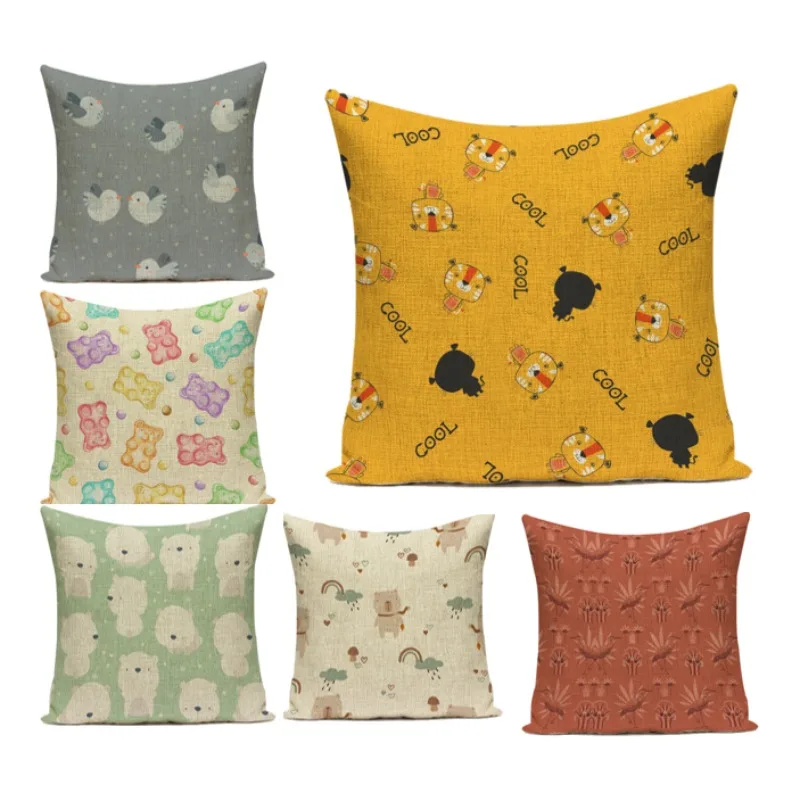 

Chair Gamer Cartoon Home Decor Animal Pattern Bedroom Decorative Pillows Bed Personalized Gifts Square Vintage Upholstery E2291