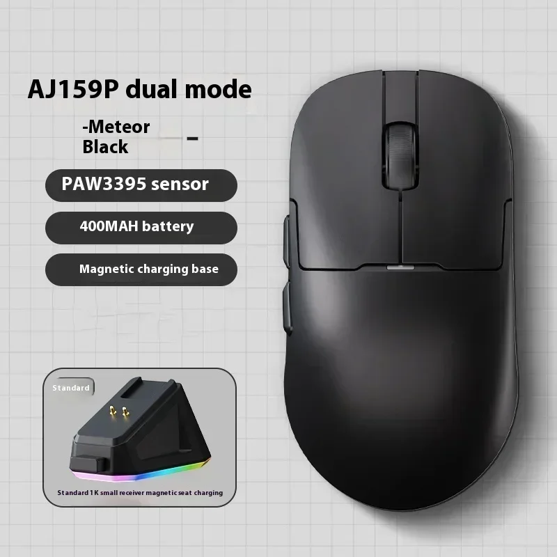 Ajazz AJ159 Pro Wireless Mouse Tri-Mode PAW3395 Sensor Lightweight