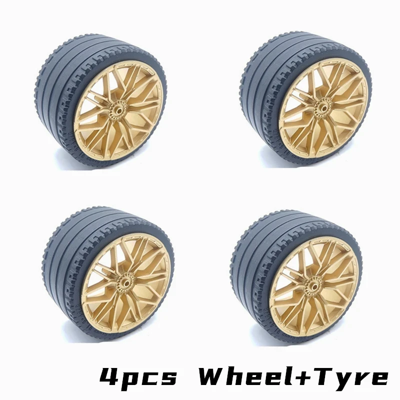 4Pcs/lot Building Blocks 37383 68577 23800 Wheel And 23799 Tire For Supercar Compatible DIY Bricks Parts High-Tech Kid Toys 6