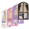 Breathable Non-woven Dance Costume Bags Waterproof Dustproof PVC Garment Bag Hanging Clothes Dance Competitions With Zip Pockets 1