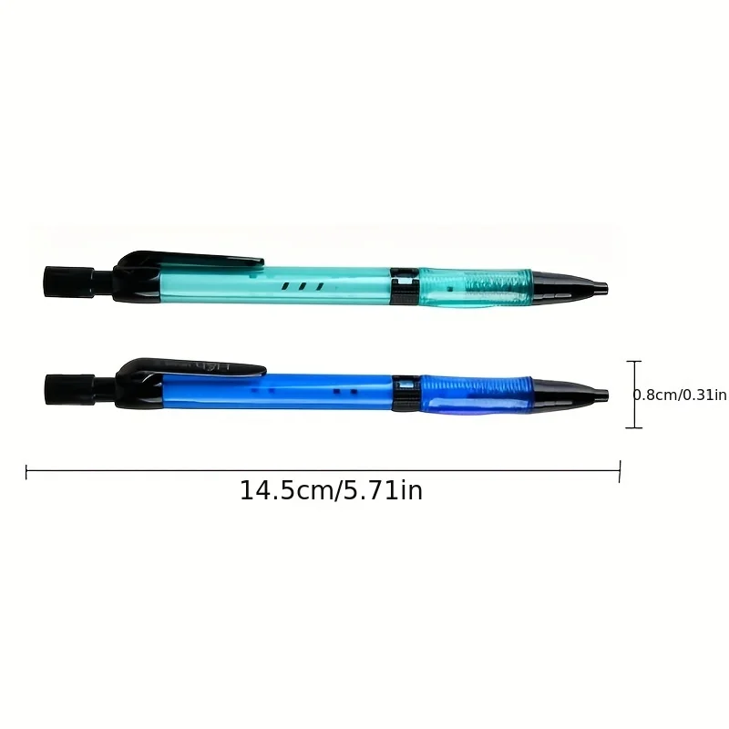 10pcs/set 2.0mm Mechanical Pencils Set Color/Black 2B Refill Writing Office Art Sketching Drawing Colored Lead Stationery 6