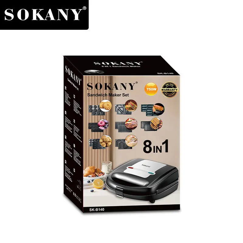 750W Electric Sandwich Waffle Makers 8 in 1 Mini Donuts Machine 220V Walnut Cake Bread Oven for Kids Toaster Kitchen 도넛 와플기계 와플