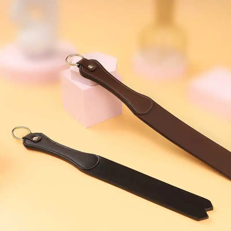 PU Leather Paddle,Handmade  Riding Crop PU Leather Horsewhip， 5