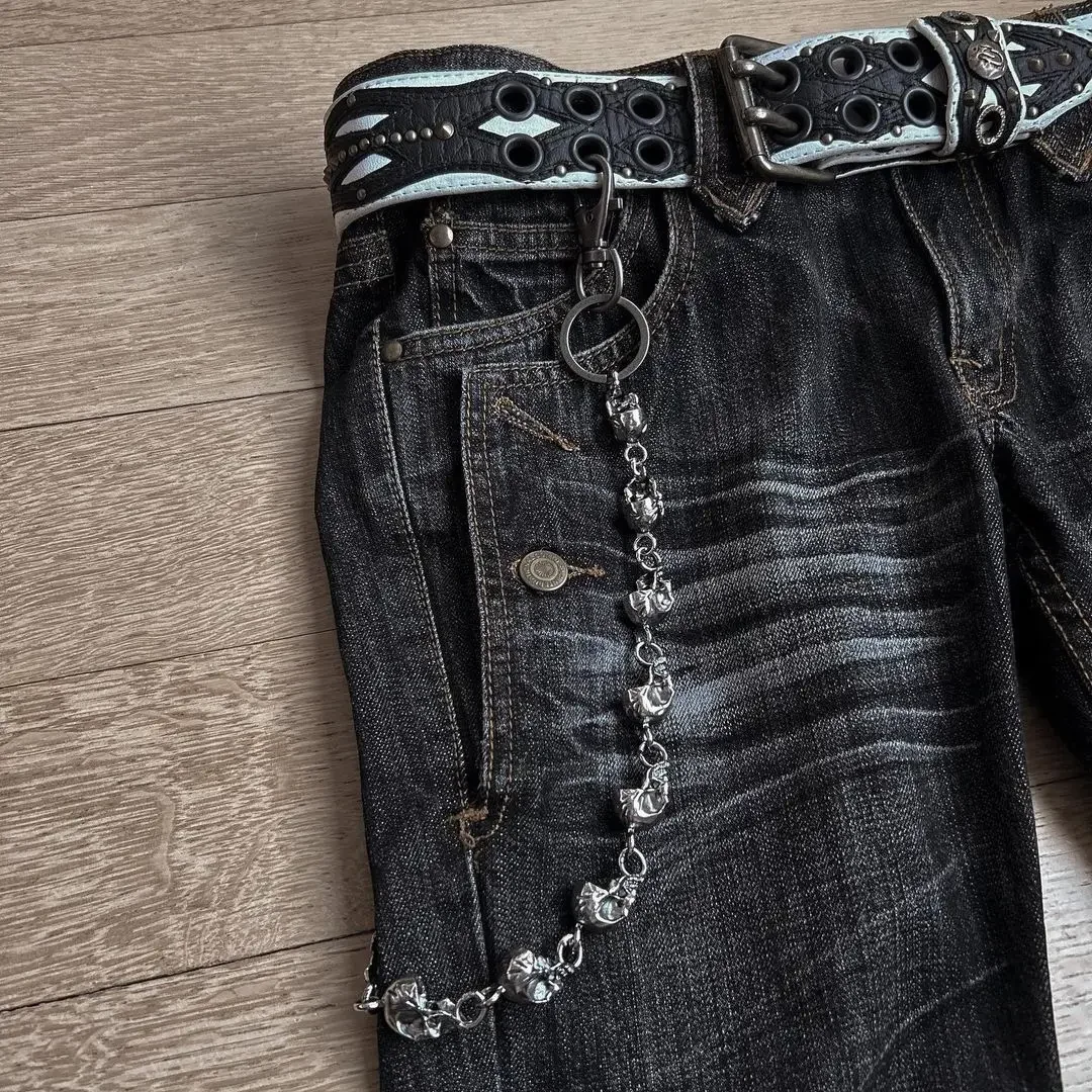 New High Waist Harajuku Loose Embroidered Women Jeans with Rock Punk Style Y2K Micro La Retro Wide Leg Pants 3