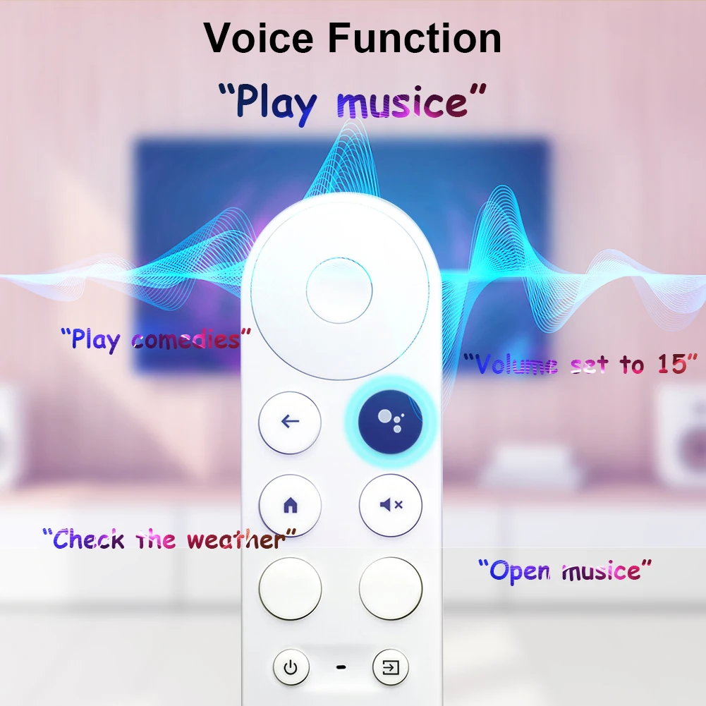 G9N9N Smart TV Remote Bluetooth-Compatible Voice Universal Remote Control Remote Controller for Google TV Chromecast 4K Snow