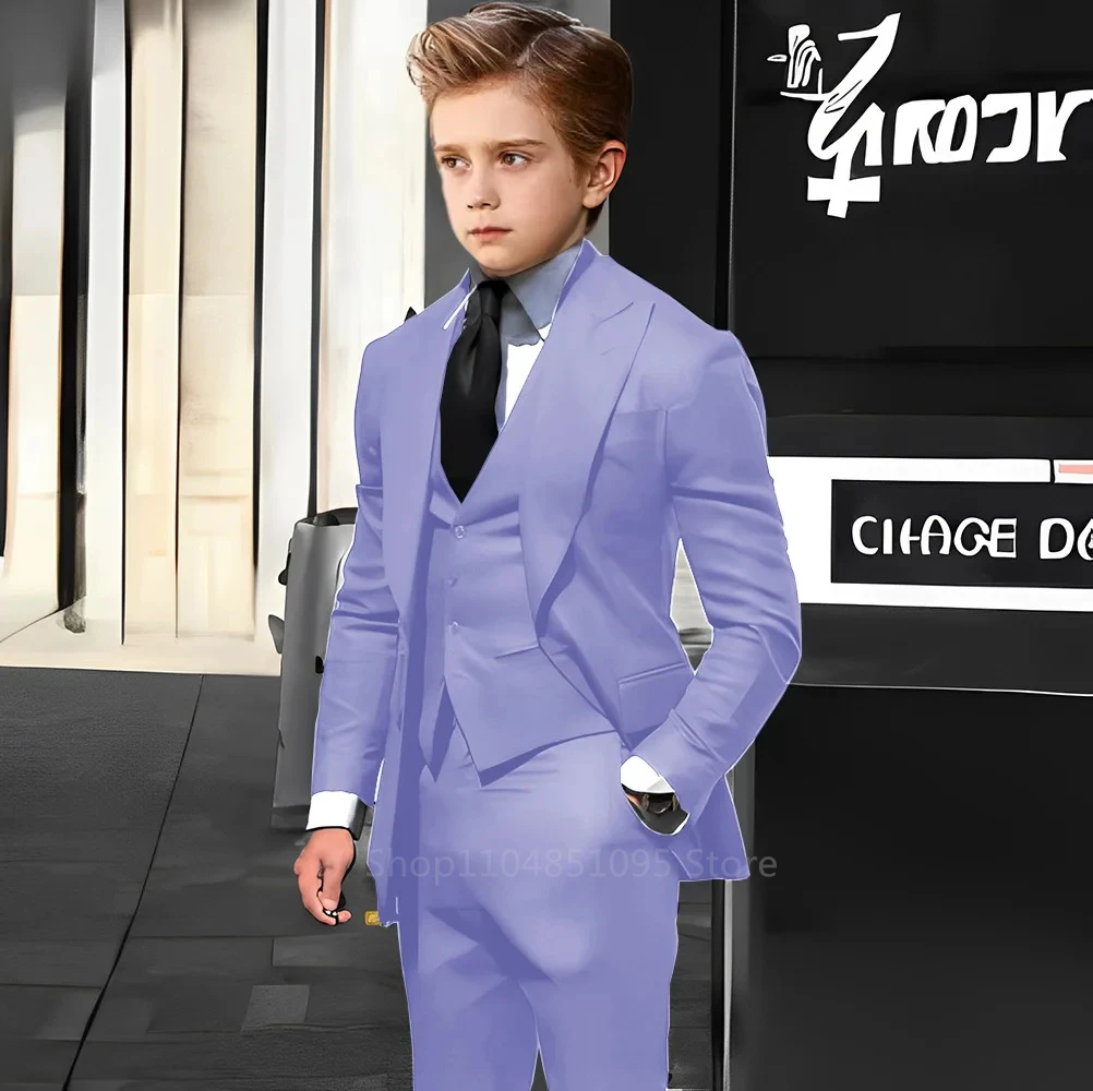 Classy Formal Suit Sets for Boys 2-18 Years 3-Piece Kids Slim Fitting Suits Blazer Vest Pants Kid Wedding Suits Graduation Set