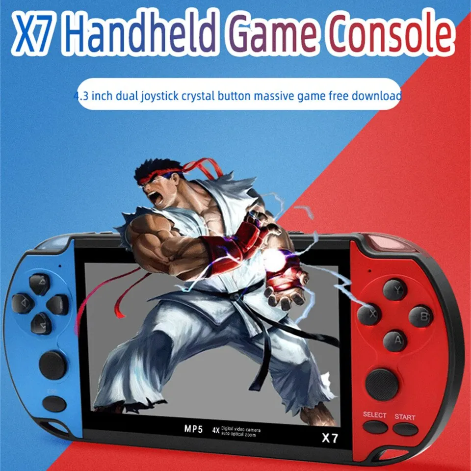 GAMINJA X7 Handheld Game Console 4.3inch TFT HD Screen Portable Retro Game  Player Built-in 10000 Games For GBC GBA NES GBC - AliExpress