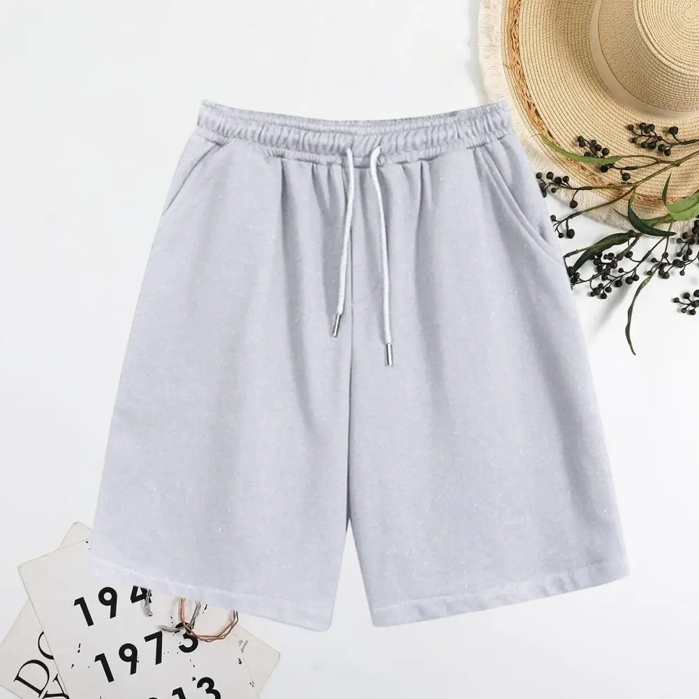 

Fashion Fitness Shorts Quick-drying Elastic Waistband Knee Length Short Sweatpants Sweat Absorption