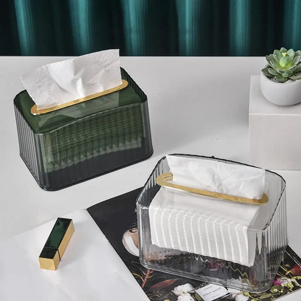 

Tissue Box Practical Built-in Spring Plastic Bedroom Desk Napkin Organizer Holder Bedroom Supply