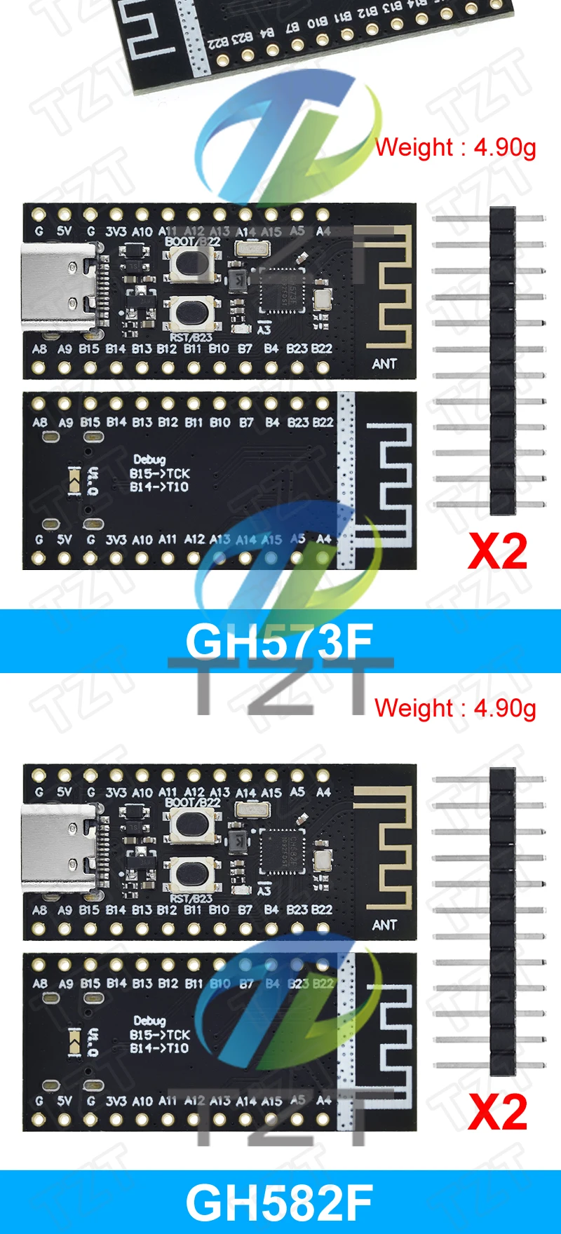 CH573F CH582F BLE5.3 BLE4.2 Bluetooth Core Development Board Modul TZT 60 MHz RAM 18 KB 32 KB ROM 448 KB – Detail 7