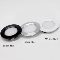 6/8/12pcs Led Downlight 3W DC12V Ceiling Lamp Recessed Down Light Round Led Panel Light Black White Silver Dimmable Spotlight 2