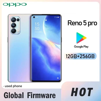 OPPO Reno 5 pro 5G smartphone Global firmware 64MP+32MP Android 11 Quadruple camera 12GB 256GB Dimensity 1000+ used phone