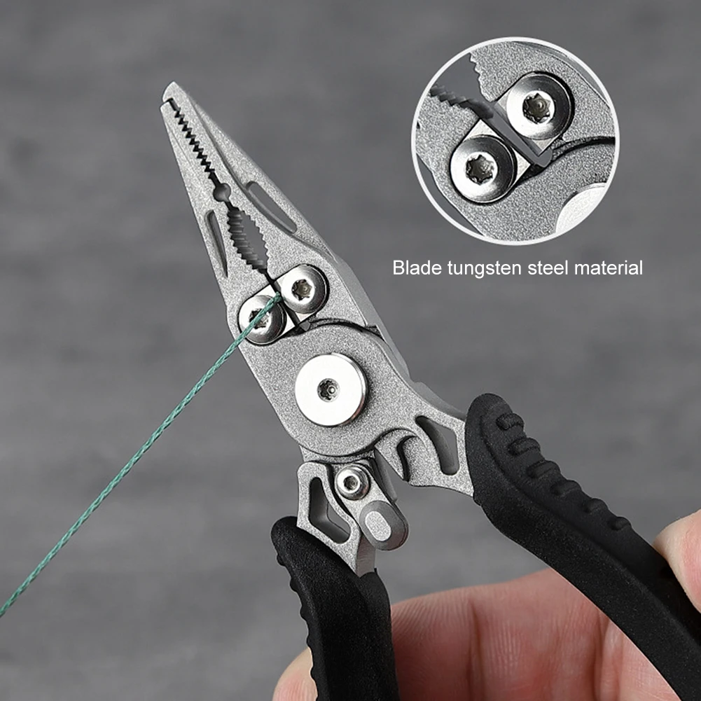 NEW Stainless Steel Fishing Pliers 13cm Braid line Cutters Crimper Hook  Remover Scissors Multifunction Fishing Tools Accessories
