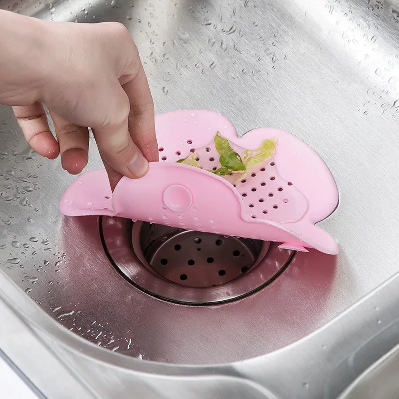 

Flower Shape Kitchen Sink Drain Silicone Hair Catcher Bathroom Stopper Strainers Shower Cover Basin Sink Filters Floor Drain