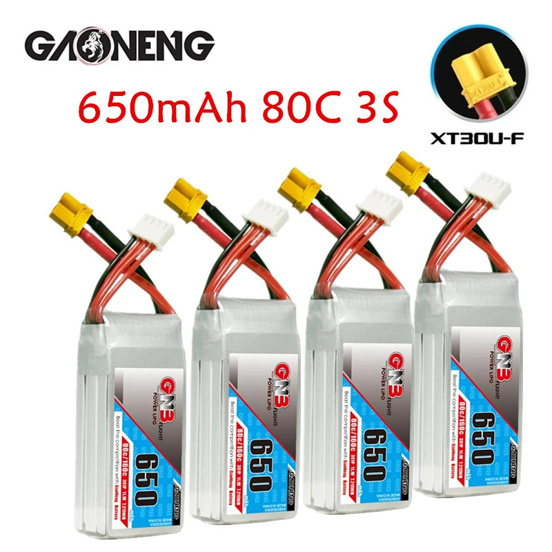 Gnb 3s 11.1v 650mah 80C/160Cリチウム電池fpvレースドローン4軸uav rc quadcopter rcドローン