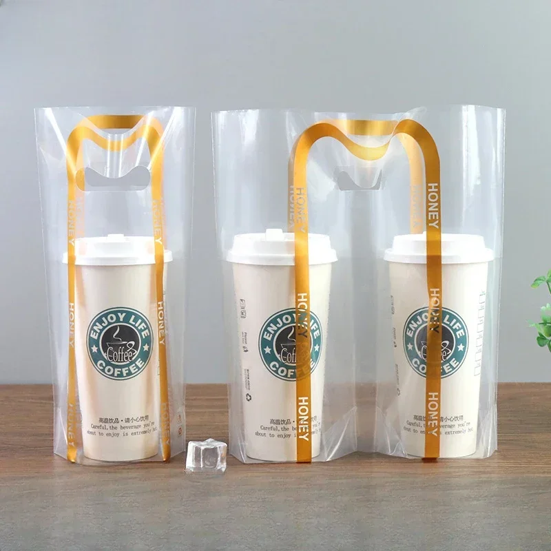 

50 шт. одинарные чашки, двойные чашки, пакет для упаковки молока и чая, женский портативный пакет для упаковки на вынос