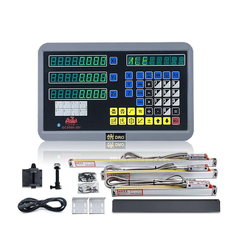 

Magnetic indicator 3 axis dro digital readout and 3pcs 0.005mm 200-1000mm linear scale readout dro For All Machines Tools