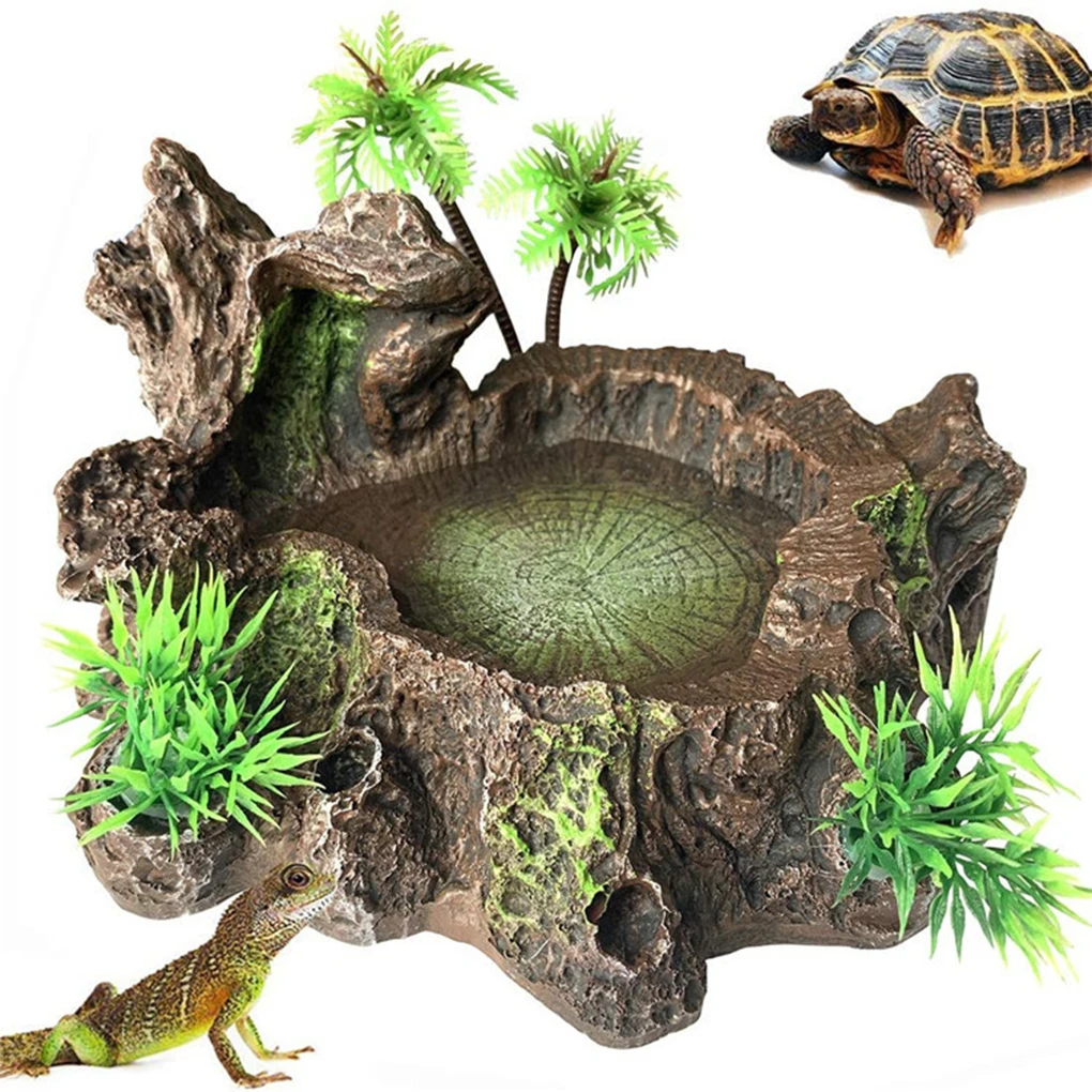 Sturdy Reptile Feeder Bowl for Feeding Sessions Easy To Clean Reptile Food Water Dish