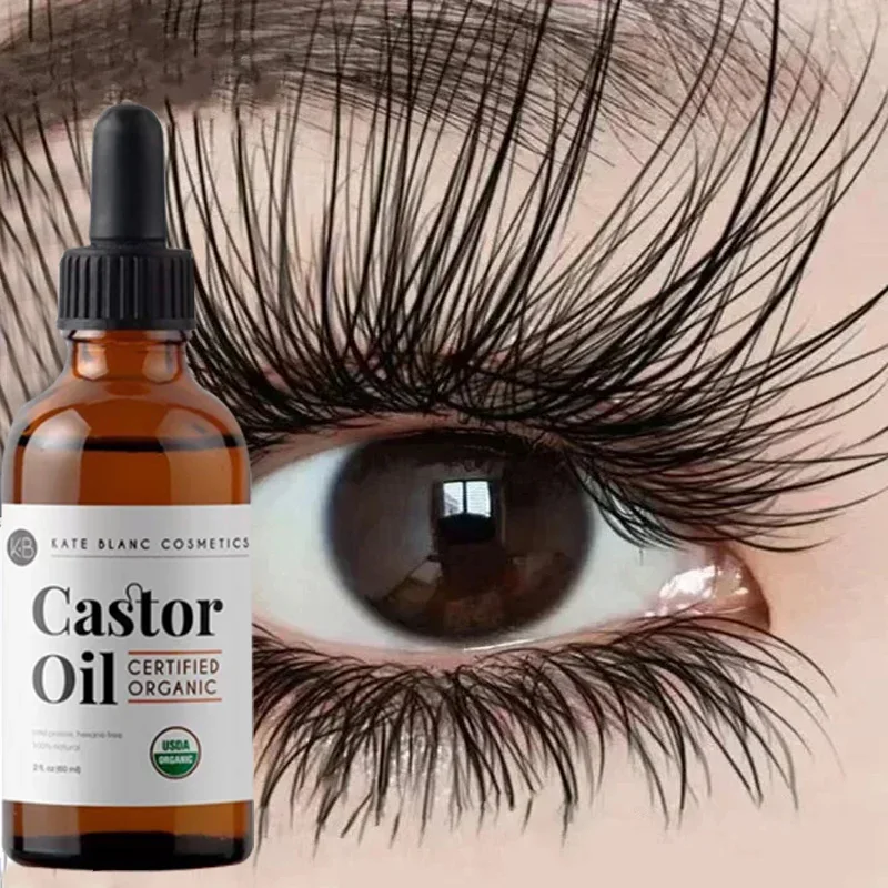 Organic Castor Oil Eyelash Growth Essential Oil Lengthening Powerful Makeup Thicker Lashes Natural Curling Lash Lifting Product