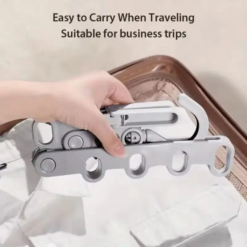 Folding Hanger Rack Heavy Duty Clothes Hanger Clothes Storage Organizer Hotel Room Camping Laundry Solution  Clothes Organizer 3