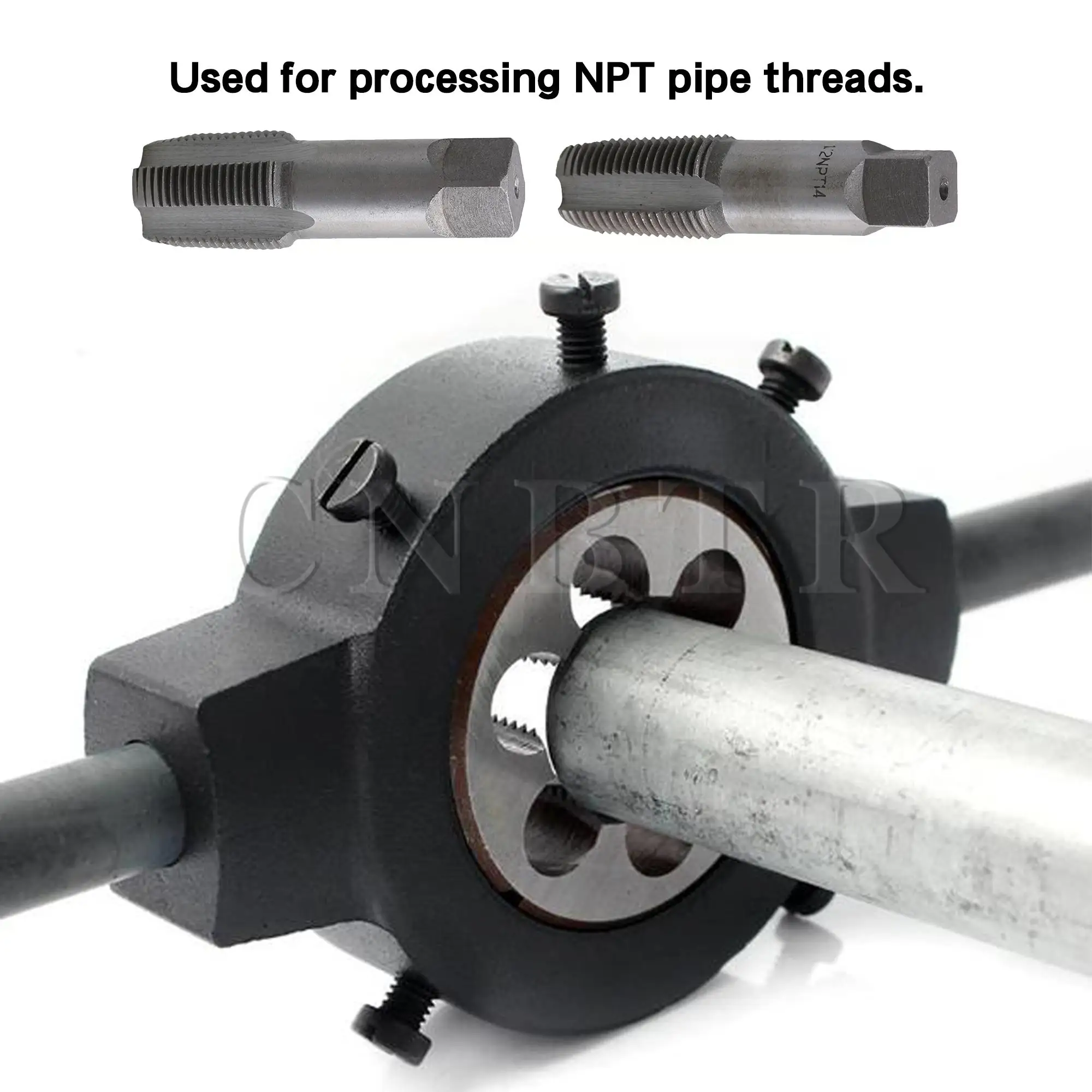 CNBTR 2/3Pcs Carbon Steel Metric Threading Tap NPT 3/4" 1/2" Repairing Tools Kit