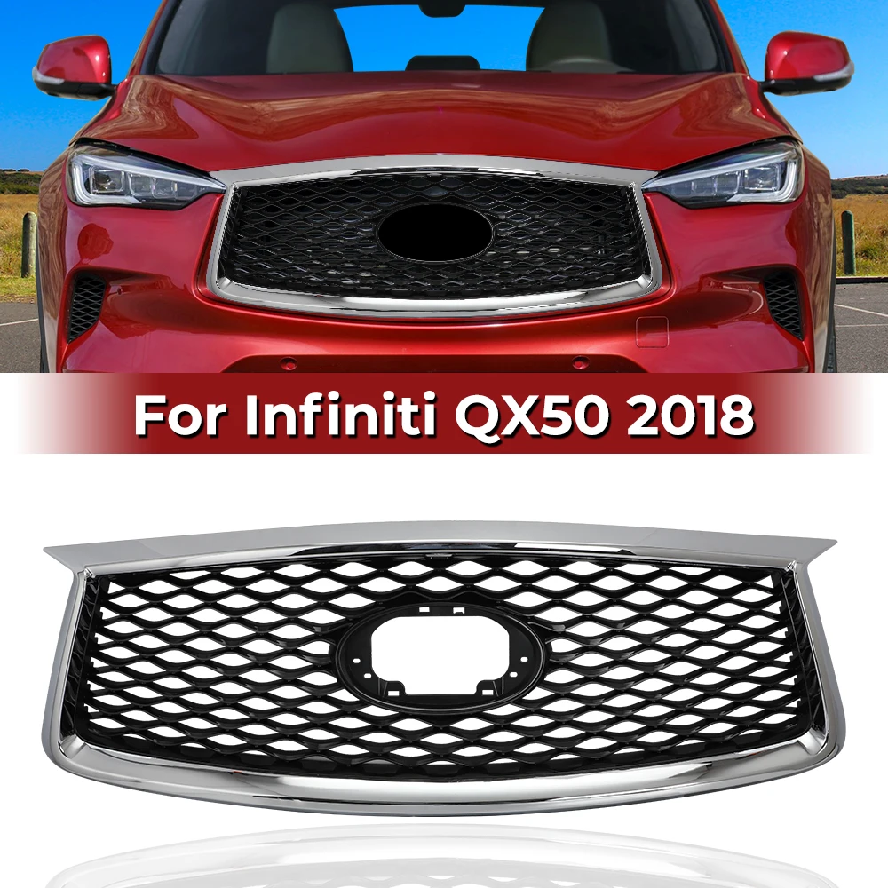 

Car Front Bumper Grill Mesh For Infiniti qx50 QX50 2018 Bumper Hood Mask Radiator Grille Racing Grills Upper Bumper Hood Mesh