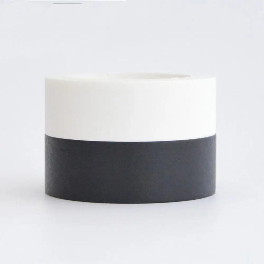 

Black Scrapbooking Home Renovation Sticker Solid White Adhesive Tape Stationery Decorative Paper Masked Paper Tape