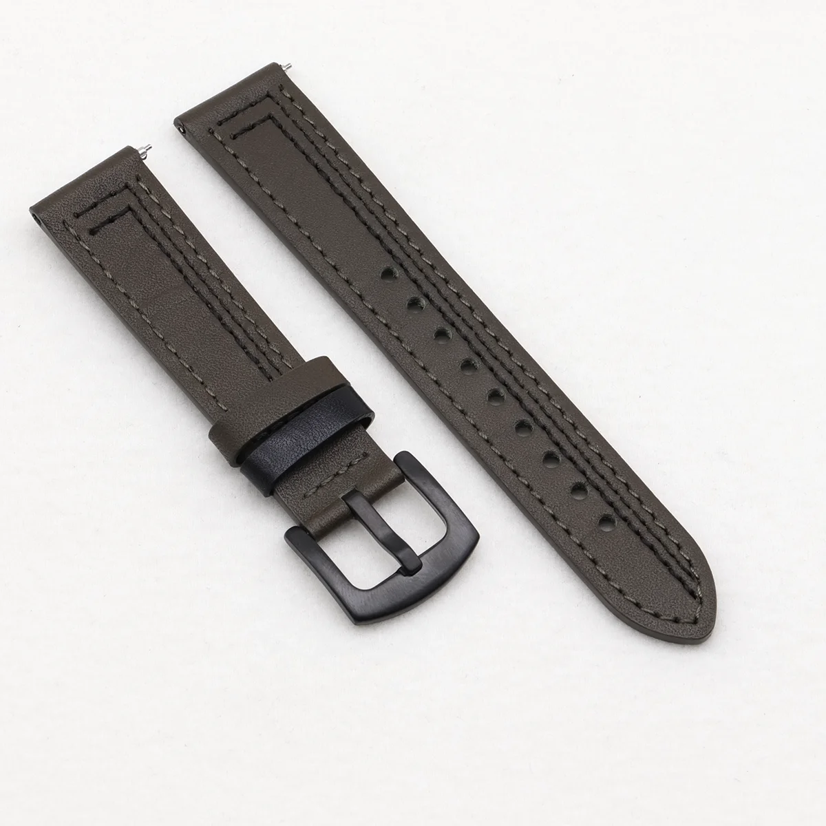 Premium Leather Watch Band - 20mm/22mm Sizes - Elegant Wrist Bracelet