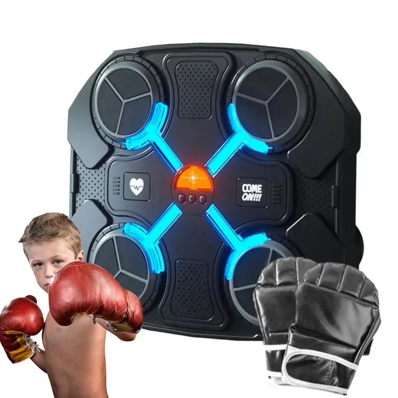 

Smart Music Boxing Target Intelligent Punching Target With Boxing Gloves Wall Electronic Reaction Target Rhythm Wall Trainer