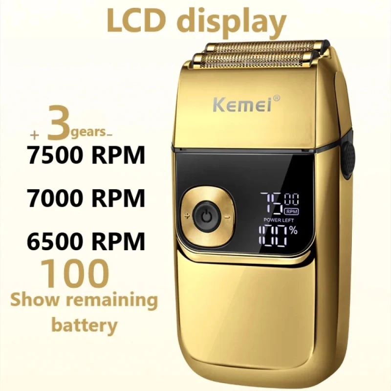 Kemei 2028 Original barber professional beard hair shaver for electric shaver rechargeable electric razor balds shaving machine 6