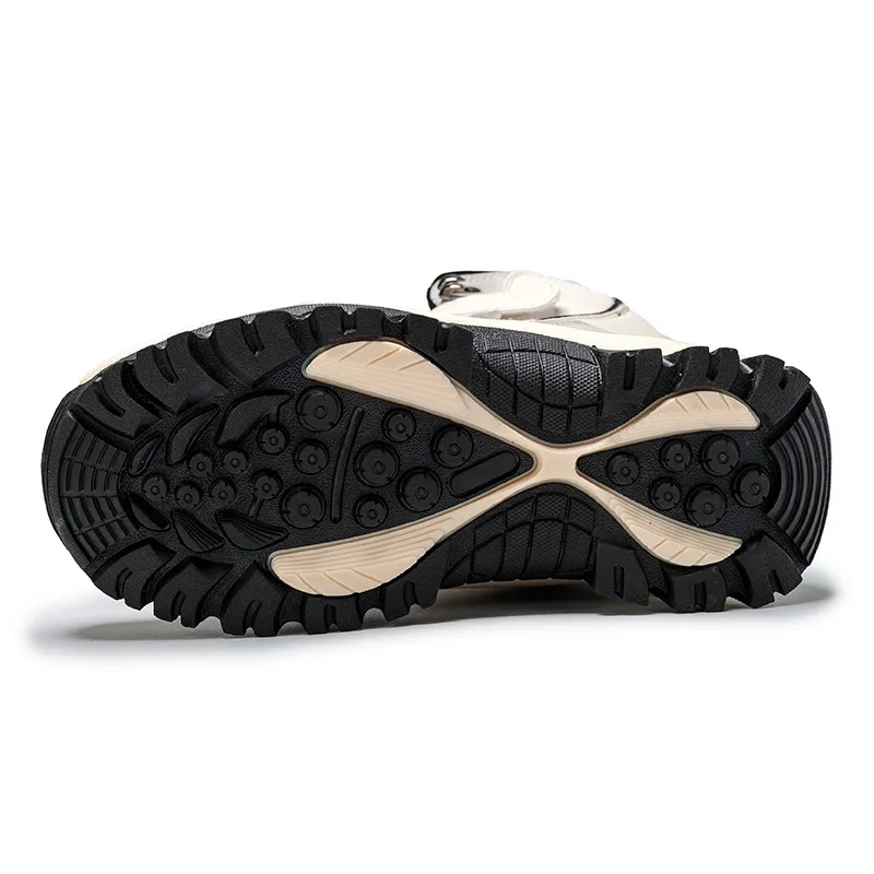 Winter Waterproof Women Snow Boots With Plush Warm Fashion Antiskid Hiking Shoes Size 36-42