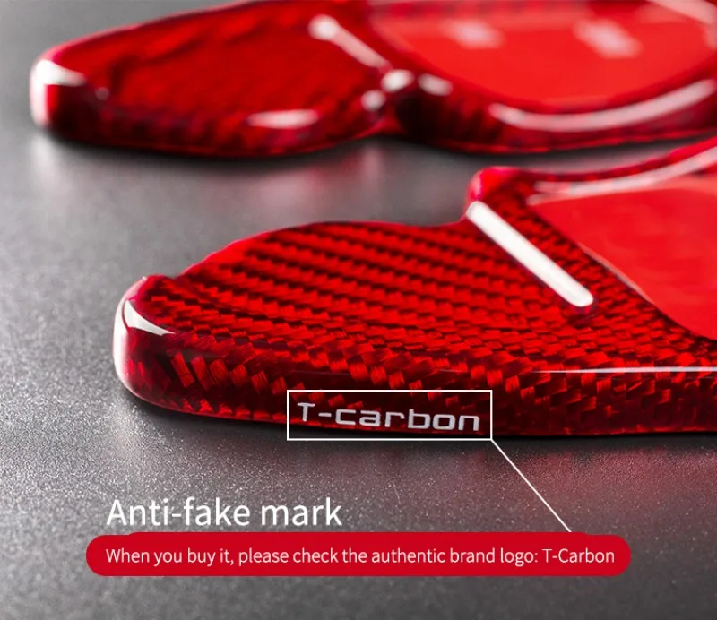 T-carbon Real Carbon Fiber Steering Wheel Paddle Shift Extension Shifters For Audi A5 A6 A8 S8 S5 S6 Q5 RS6 Q7