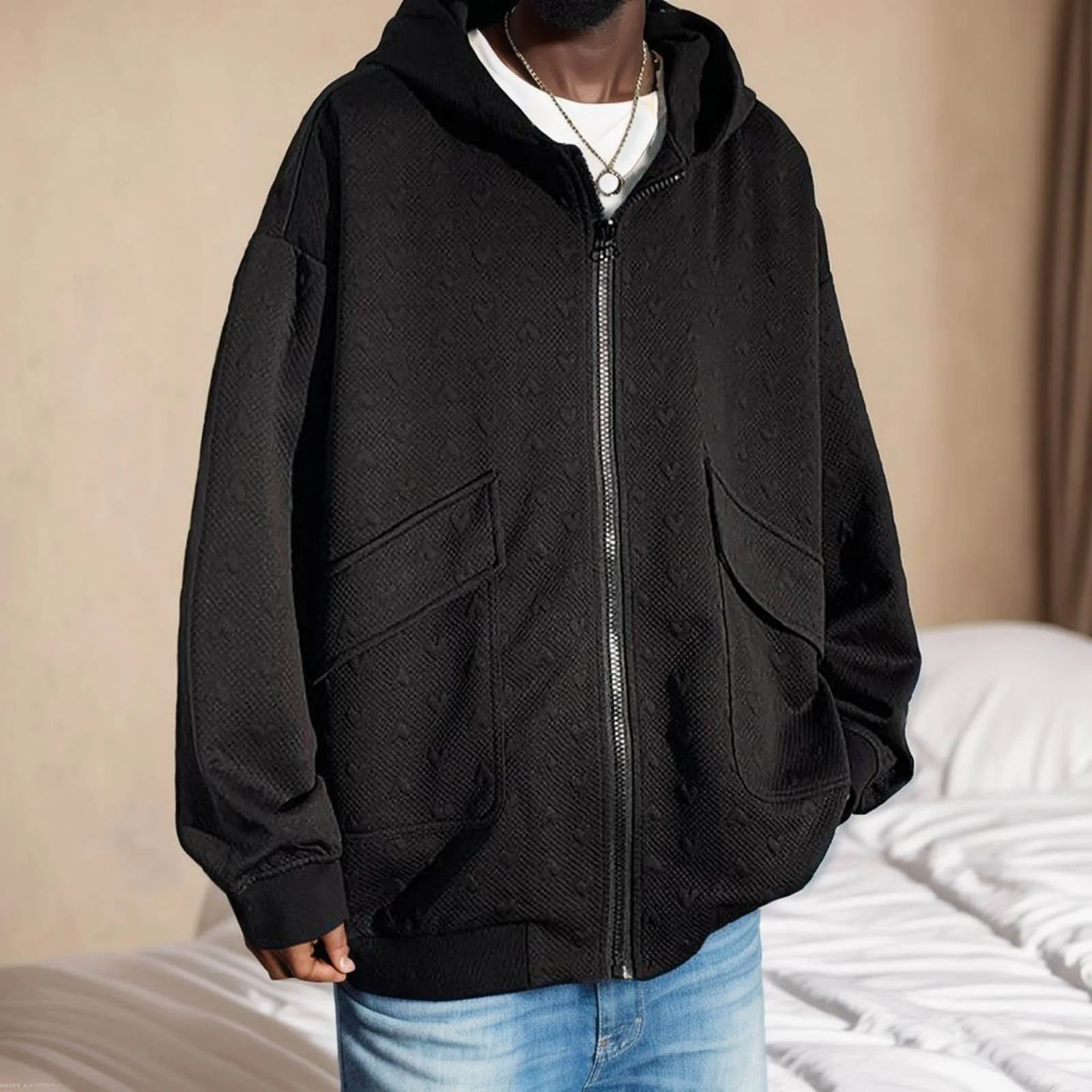 

Надувная толстовка, мужская толстовка с капюшоном, большой размер, Повседневная Толстовка с длинным рукавом и надписью Love, подарок для дома