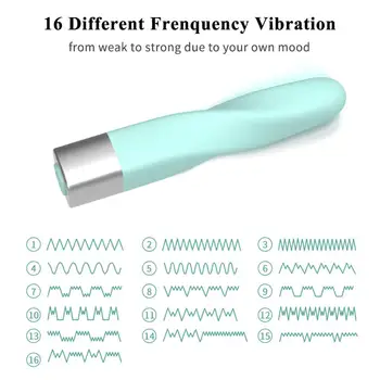 16 Speed Mini Bullet Vibrators For Women USB Finger Vibrador Dildo Sex Toys Shop Clitoris Stimulator Vibrating Lipstick Massager 5